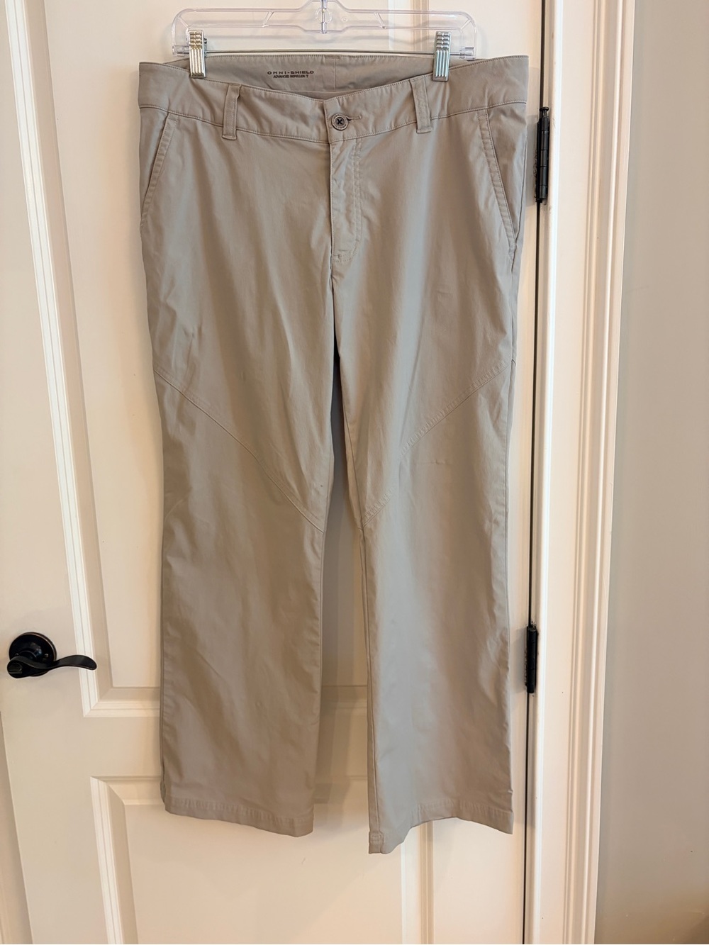 Columbia Omni-Shield Women’s Hiking Pants 14 Short Beige Travel Stretch UPF